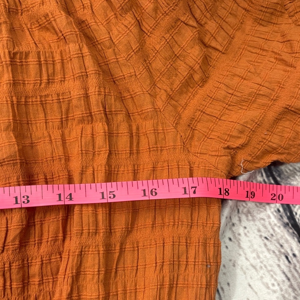 Luca Boho Long Sleeve Orange Dress - Picture 8 of 11